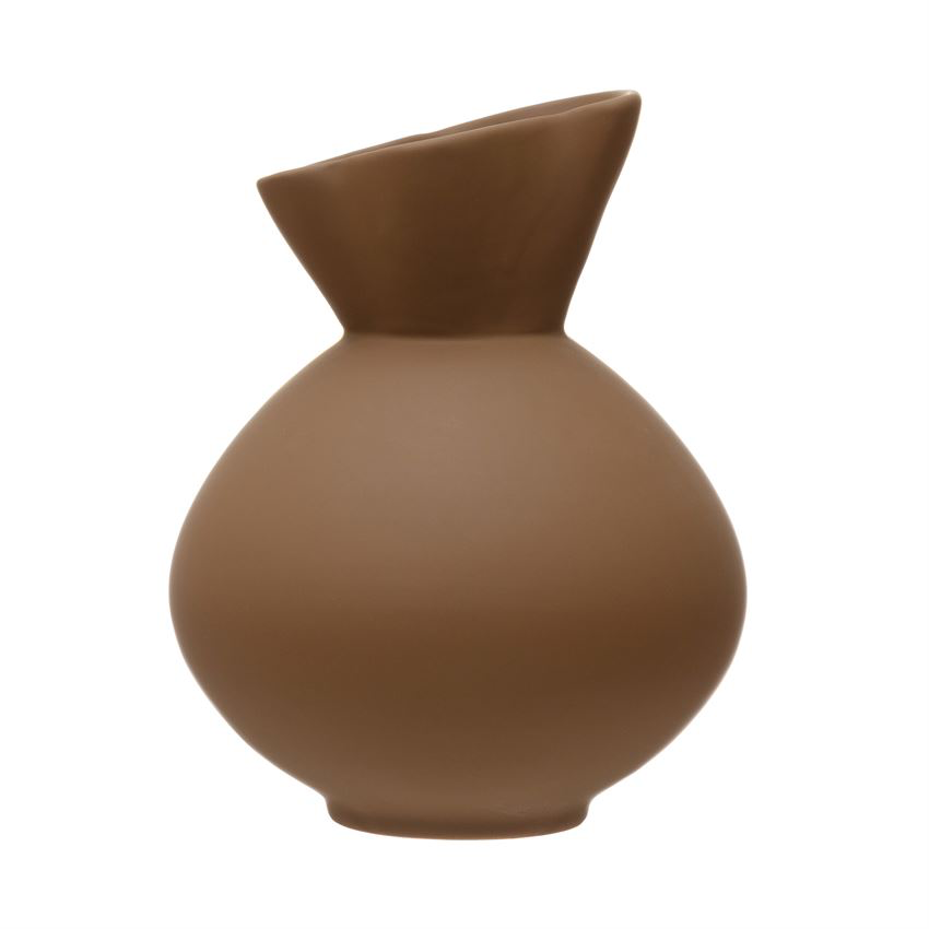 Stoneware Vase with Latex Glaze