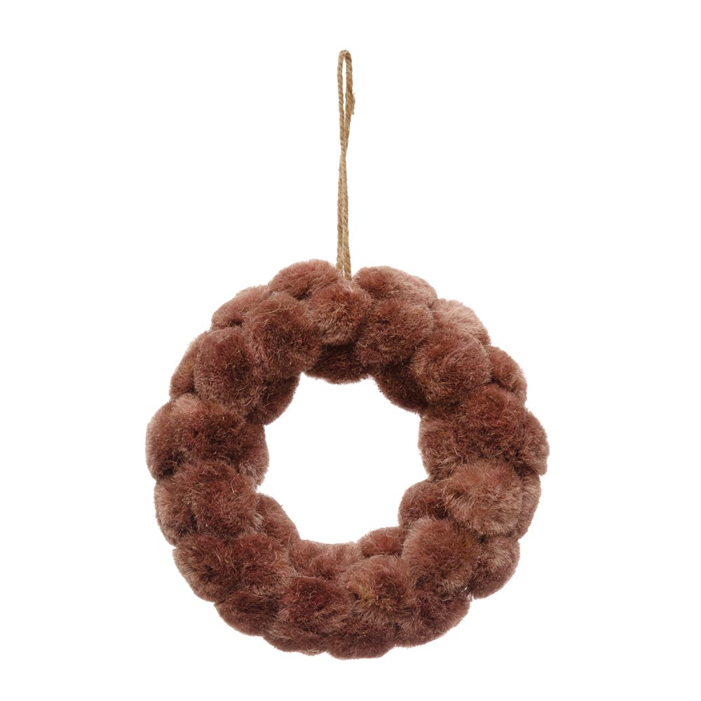 7" Round Sisal Wreath Ornament