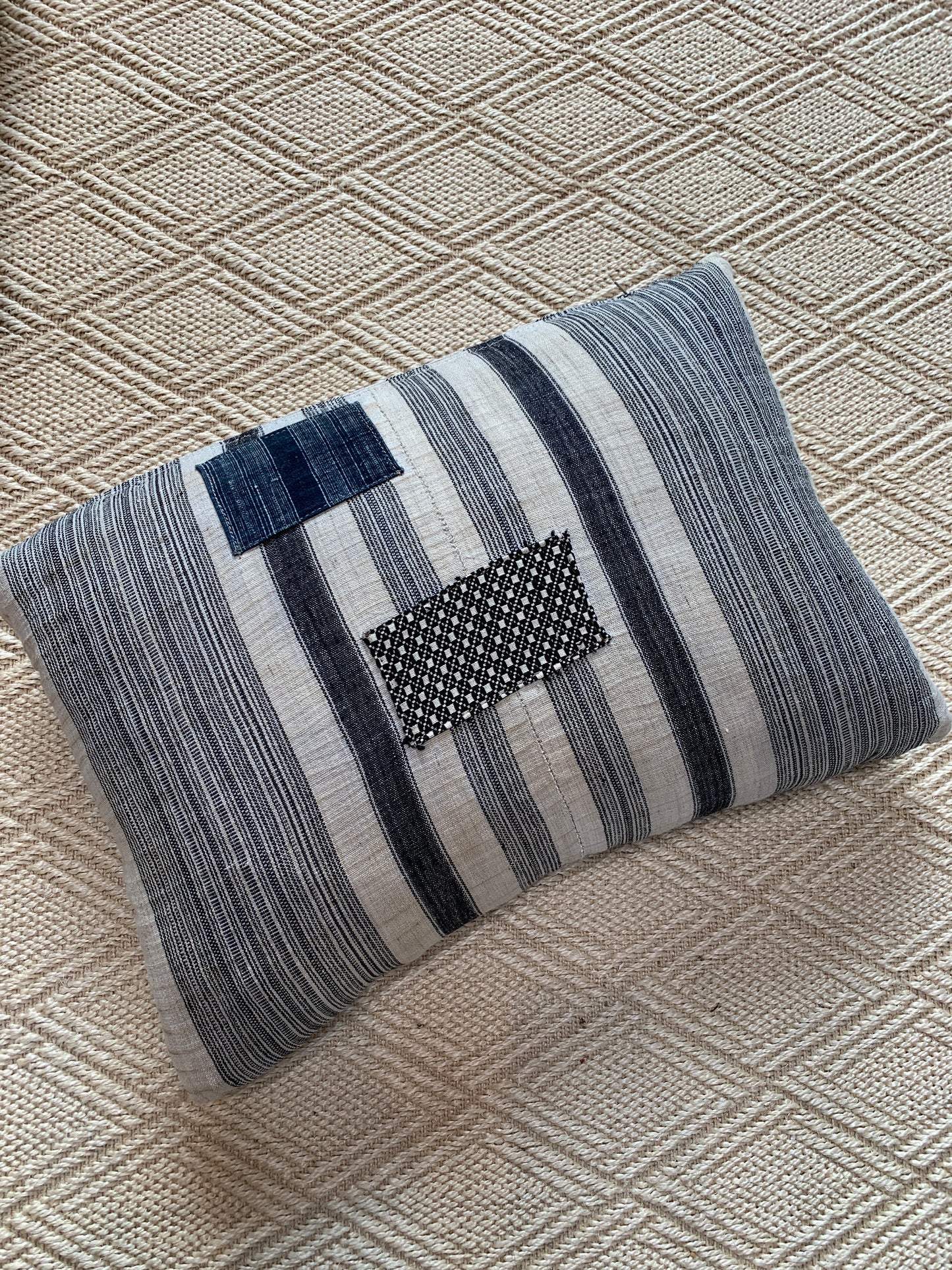 Tibet Ticking Patchwork Pillow