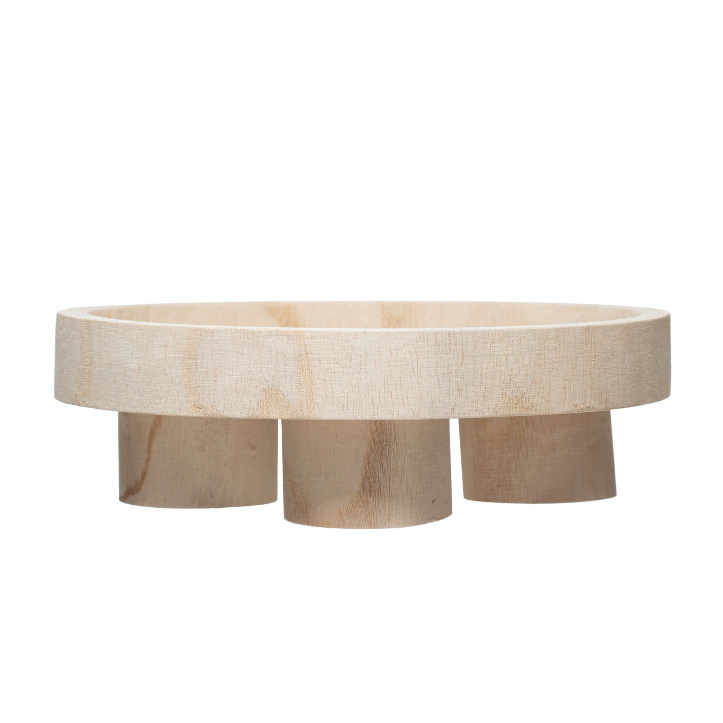 Decorative Paulownia Wood Footed Tray