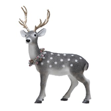 Load image into Gallery viewer, Flocked Foam Standing Deer with Glitter
