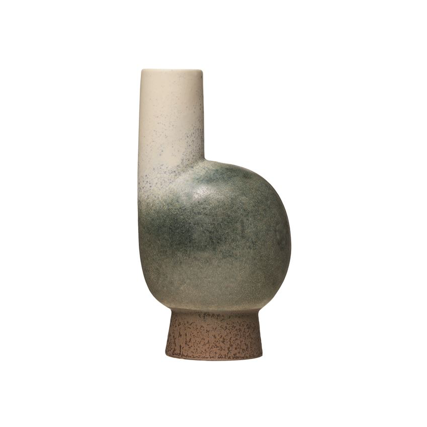 Stoneware Vase, Reactive Glaze