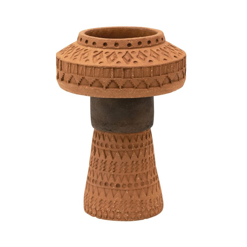 Handmade Debossed Terra-cotta Vase