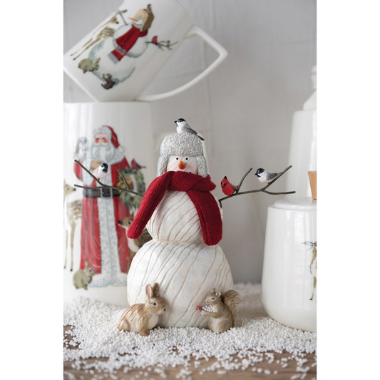 Resin Snowman with Critters