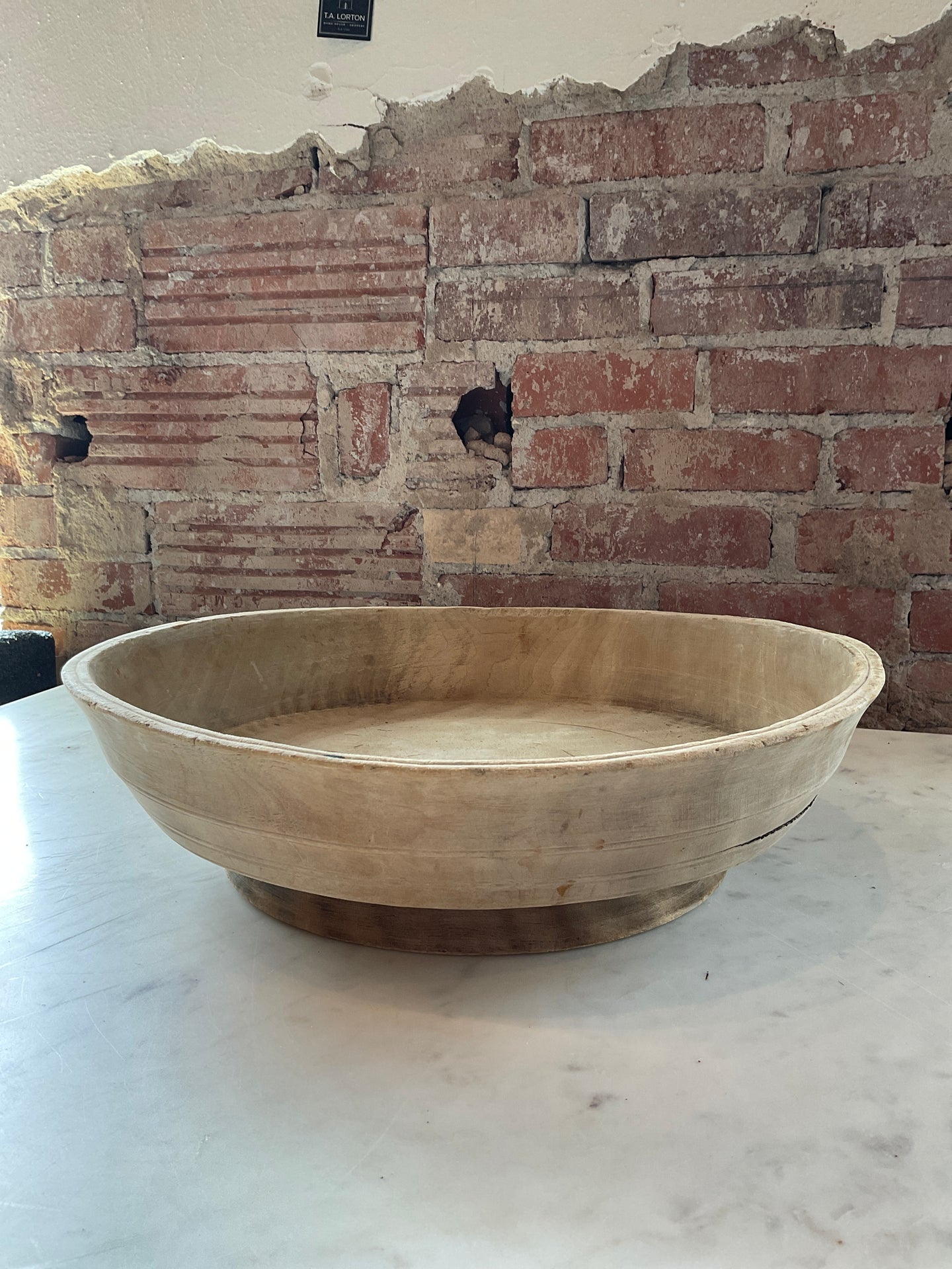 Large Rustic Footed Bowl