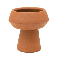 Load image into Gallery viewer, Handmade Terra-cotta Footed Vase
