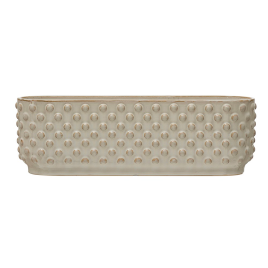 Stoneware Hobnail Window Planter