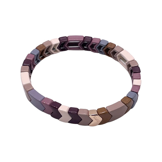 Chevron Enamel Tile Bracelet