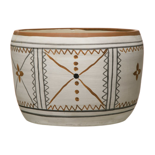 Hand Painted Terra-cotta Planter