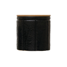Load image into Gallery viewer, Stoneware Canister with Bamboo Lid
