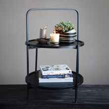 Load image into Gallery viewer, Metal 2-Tier Tray Table
