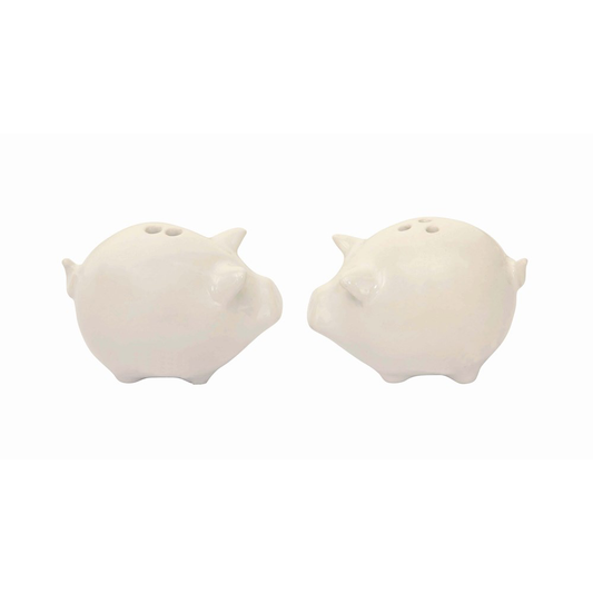 Stoneware Pigs Salt & Pepper Shakers