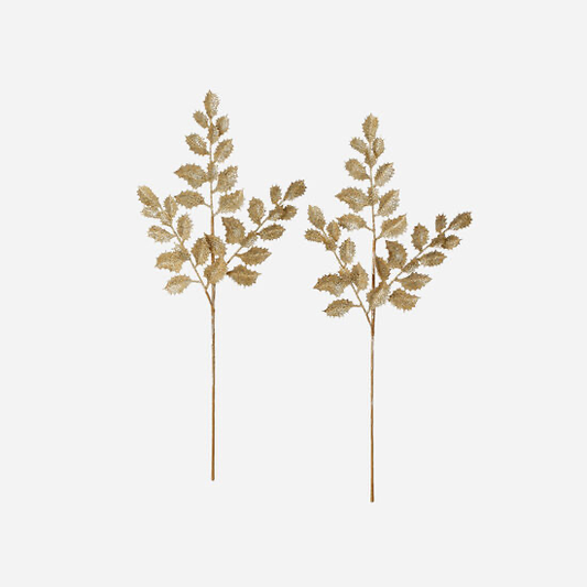 Glitter Holly Sprig