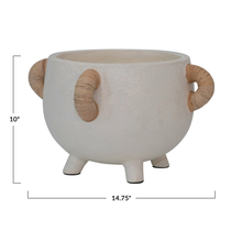 Load image into Gallery viewer, Terra-cotta Footed Planter
