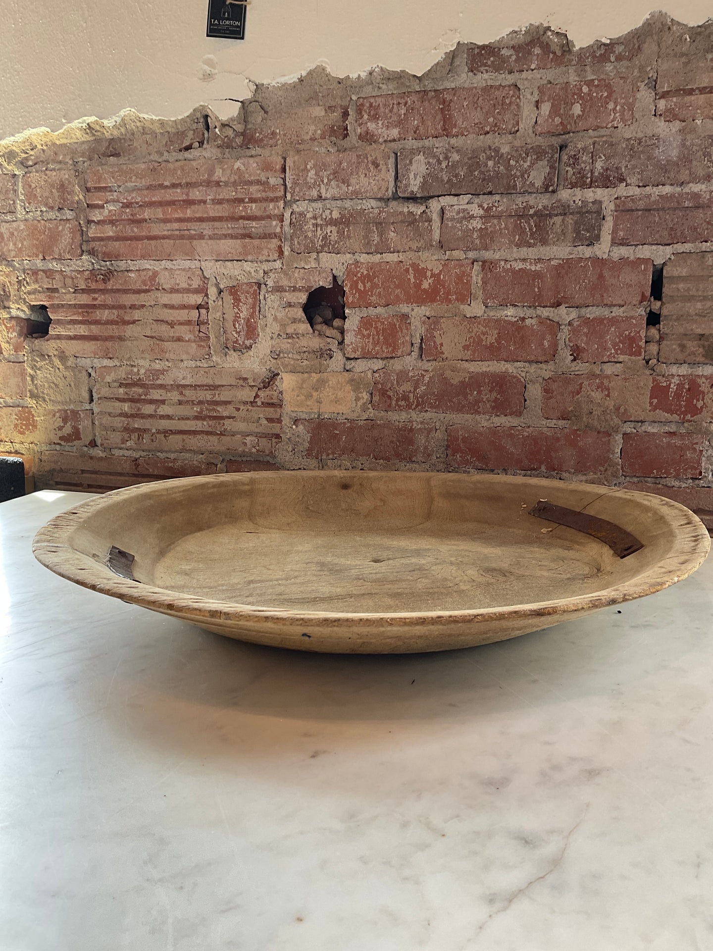 Rustic Wood Large Bowl