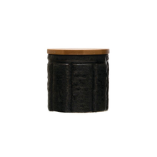 Load image into Gallery viewer, Stoneware Canister with Bamboo Lid
