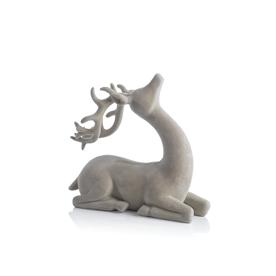 Flocked Decorative Deer