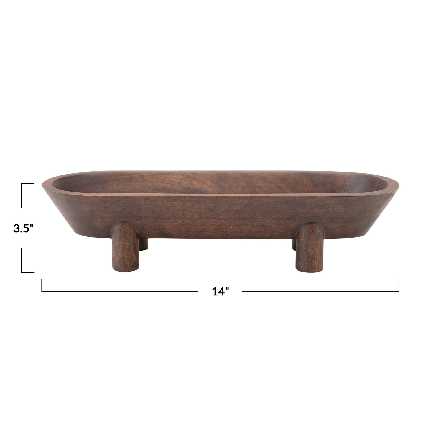 Mango Wood Footed Tray