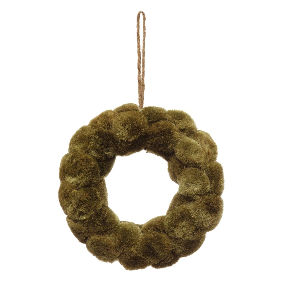 7" Round Sisal Wreath Ornament