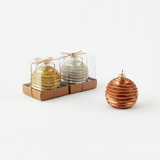 Metallic Ball Ornament Candle