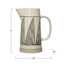 Load image into Gallery viewer, Embossed Stoneware Pitcher
