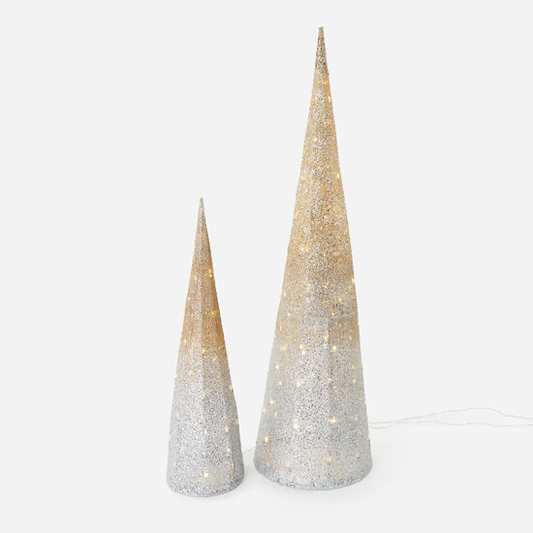 Silver/Gold Cone Display Tree