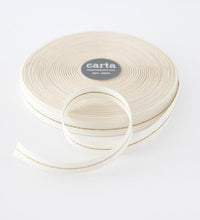 Load image into Gallery viewer, Metallic Line Tight Weave Cotton Ribbon 5/8”
