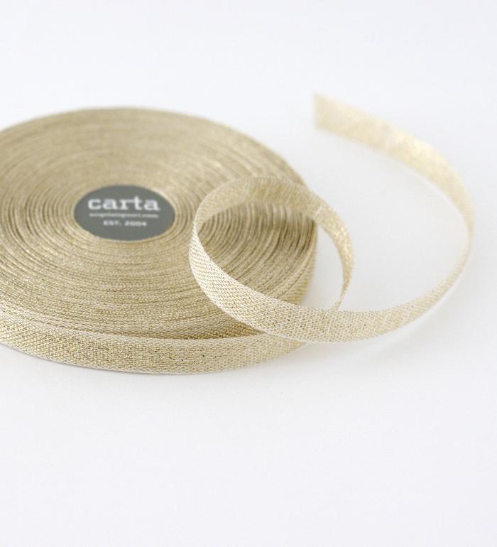 Metallic Loose Weave Cotton Ribbon 1/2