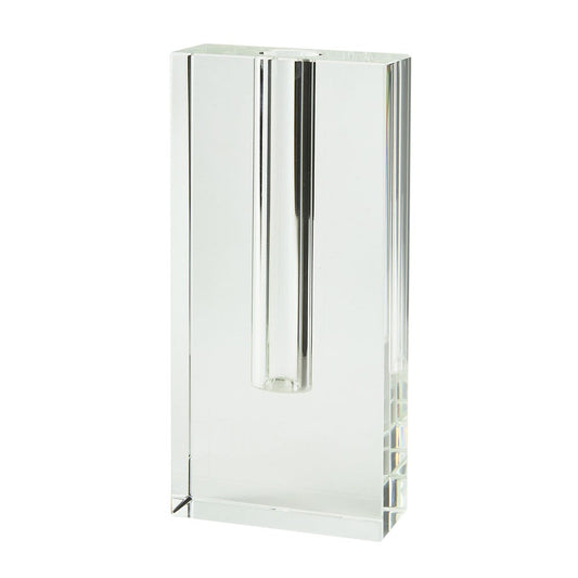 Crystal Glass Rectangle Bud Vase